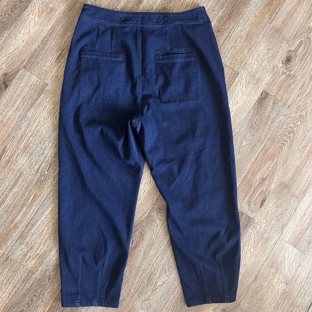 Anthropologie Pilcro High-Waisted Dark Denim Cropped Pants, Utility Boho Chic - Picture 2 of 10